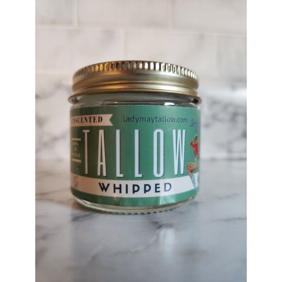 Lady May Tallow Whipped Unscented Natural Moisturizer 2 Fl Oz - Picture 1 of 4